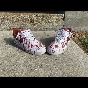 "back in blood" Air force 1 (red,white)